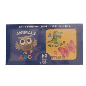 LITTLE LEARNERS BOOK & PUZZLES - ANIMALS ABC ( Boxed Set )  kid's board book